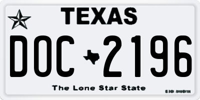 TX license plate DOC2196
