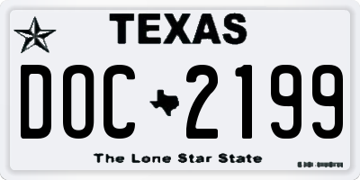 TX license plate DOC2199
