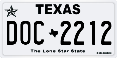 TX license plate DOC2212