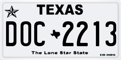 TX license plate DOC2213