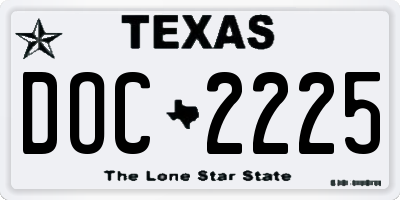TX license plate DOC2225