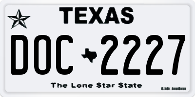 TX license plate DOC2227
