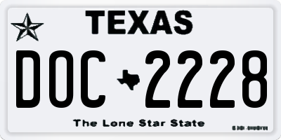 TX license plate DOC2228