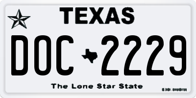 TX license plate DOC2229