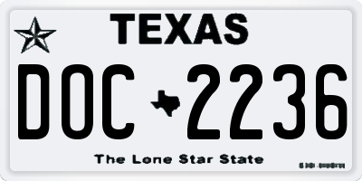 TX license plate DOC2236