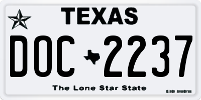 TX license plate DOC2237