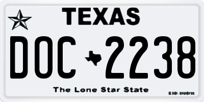 TX license plate DOC2238