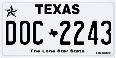 TX license plate DOC2243