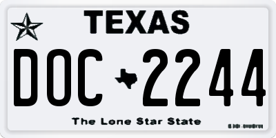 TX license plate DOC2244