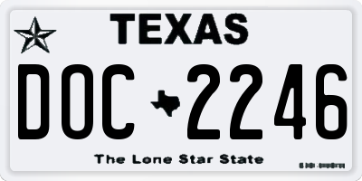 TX license plate DOC2246