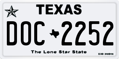 TX license plate DOC2252