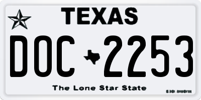 TX license plate DOC2253