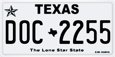 TX license plate DOC2255