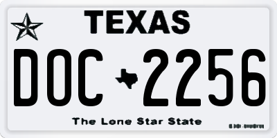 TX license plate DOC2256