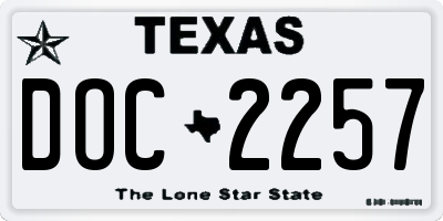 TX license plate DOC2257