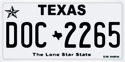 TX license plate DOC2265