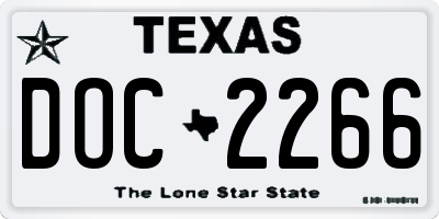 TX license plate DOC2266