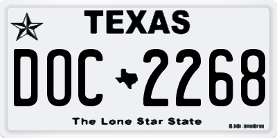 TX license plate DOC2268
