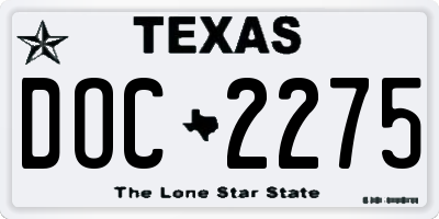 TX license plate DOC2275