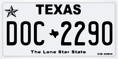 TX license plate DOC2290