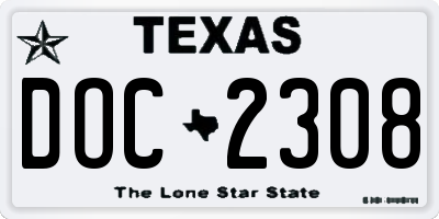 TX license plate DOC2308