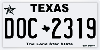 TX license plate DOC2319
