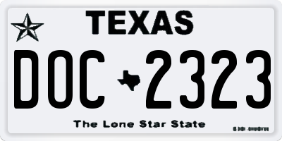 TX license plate DOC2323