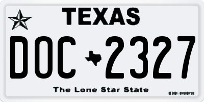 TX license plate DOC2327