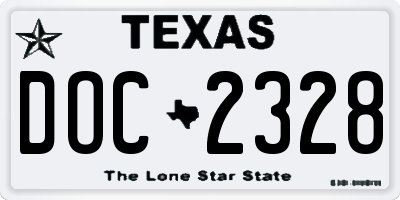 TX license plate DOC2328