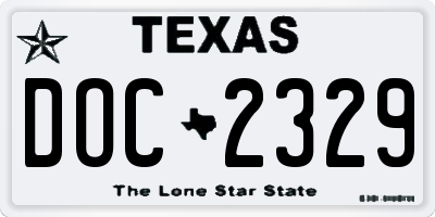 TX license plate DOC2329
