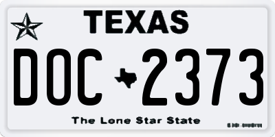 TX license plate DOC2373