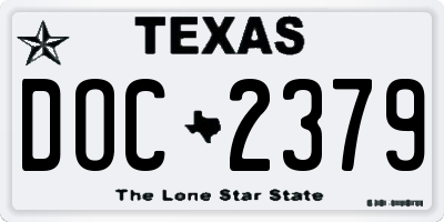 TX license plate DOC2379