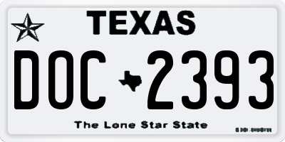 TX license plate DOC2393