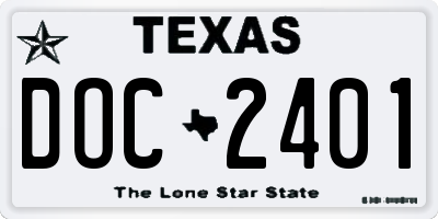 TX license plate DOC2401