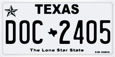 TX license plate DOC2405