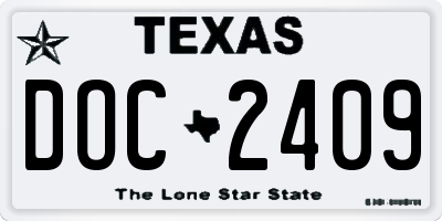 TX license plate DOC2409