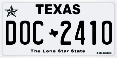 TX license plate DOC2410