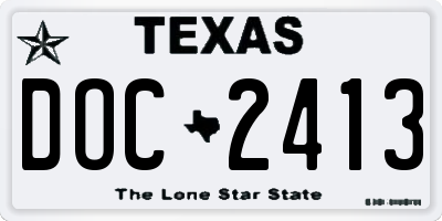 TX license plate DOC2413