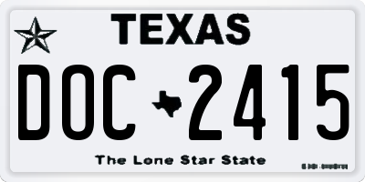 TX license plate DOC2415