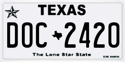 TX license plate DOC2420