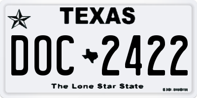 TX license plate DOC2422