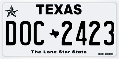 TX license plate DOC2423