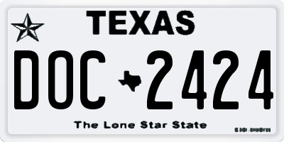 TX license plate DOC2424
