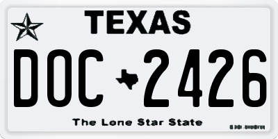 TX license plate DOC2426