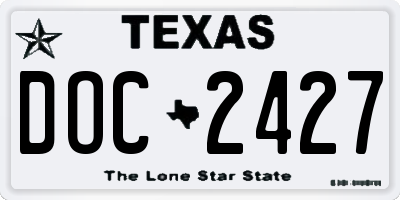TX license plate DOC2427