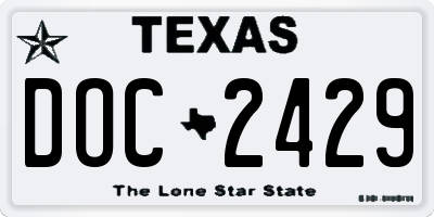 TX license plate DOC2429