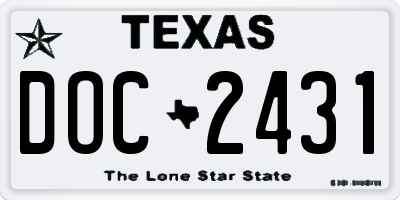 TX license plate DOC2431