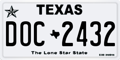 TX license plate DOC2432