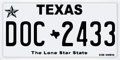 TX license plate DOC2433