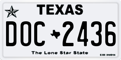 TX license plate DOC2436